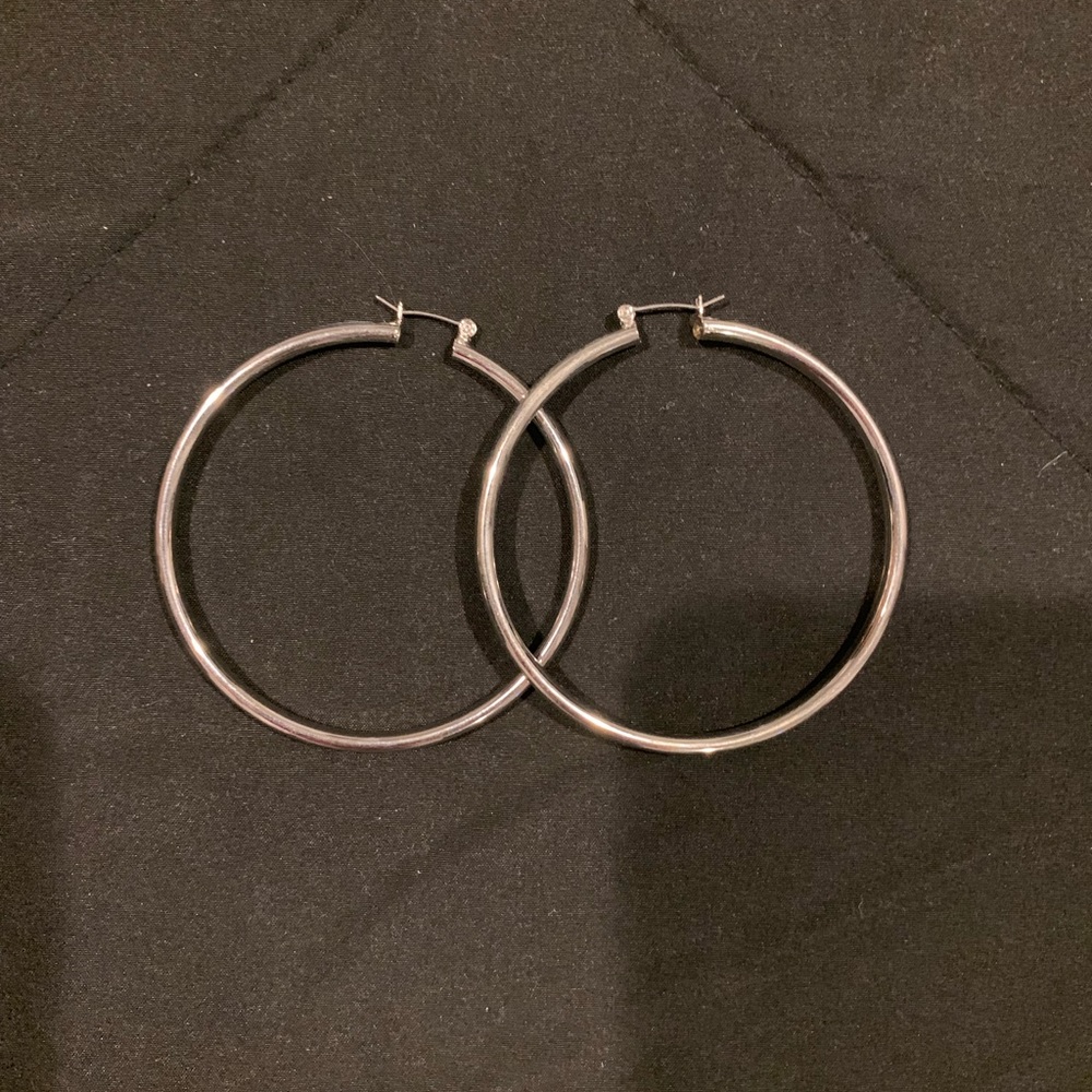 Silver hoops